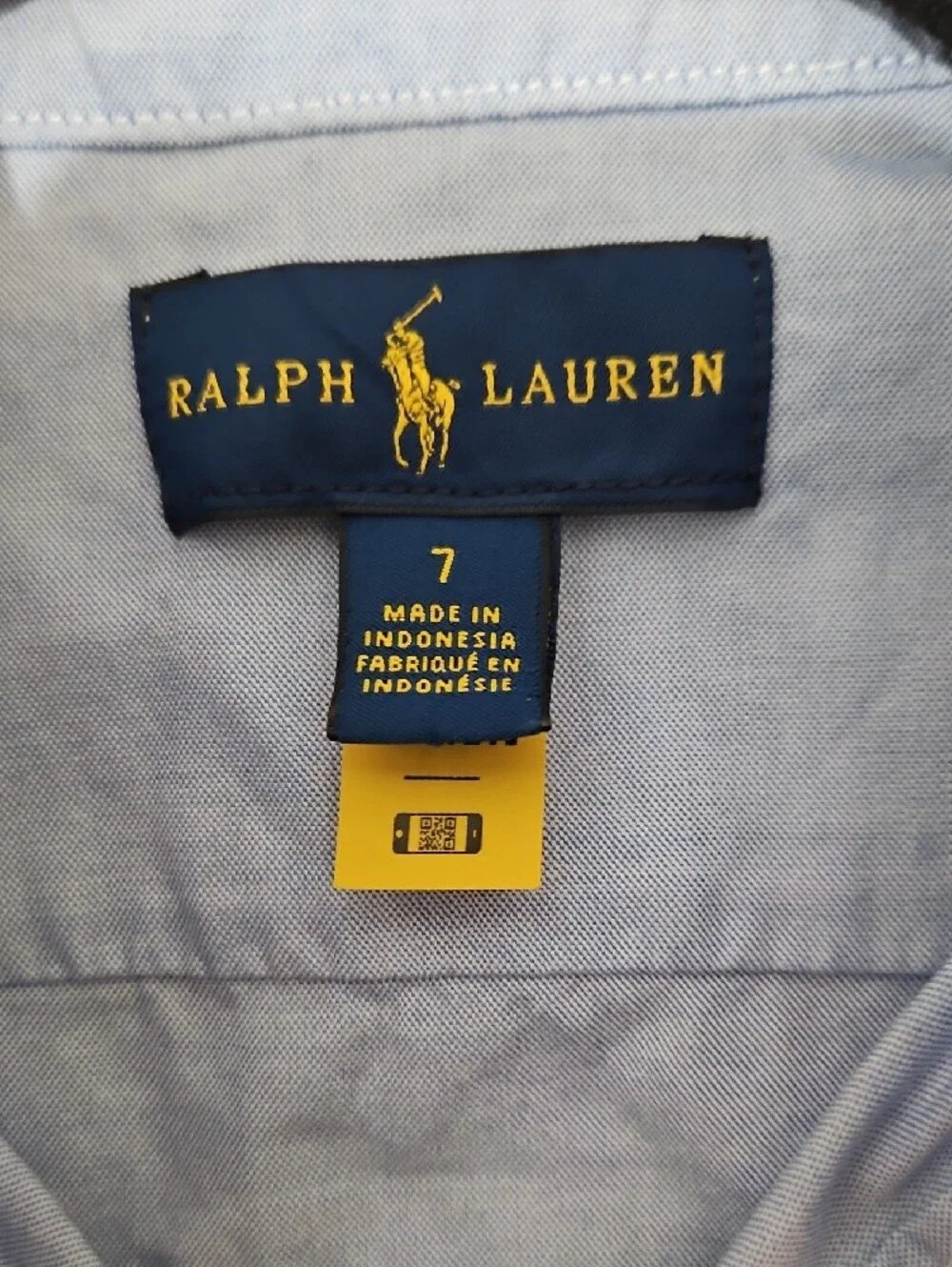 Ralph Lauren Light Blue Button-Front Fit-and-Flare Mini Dress